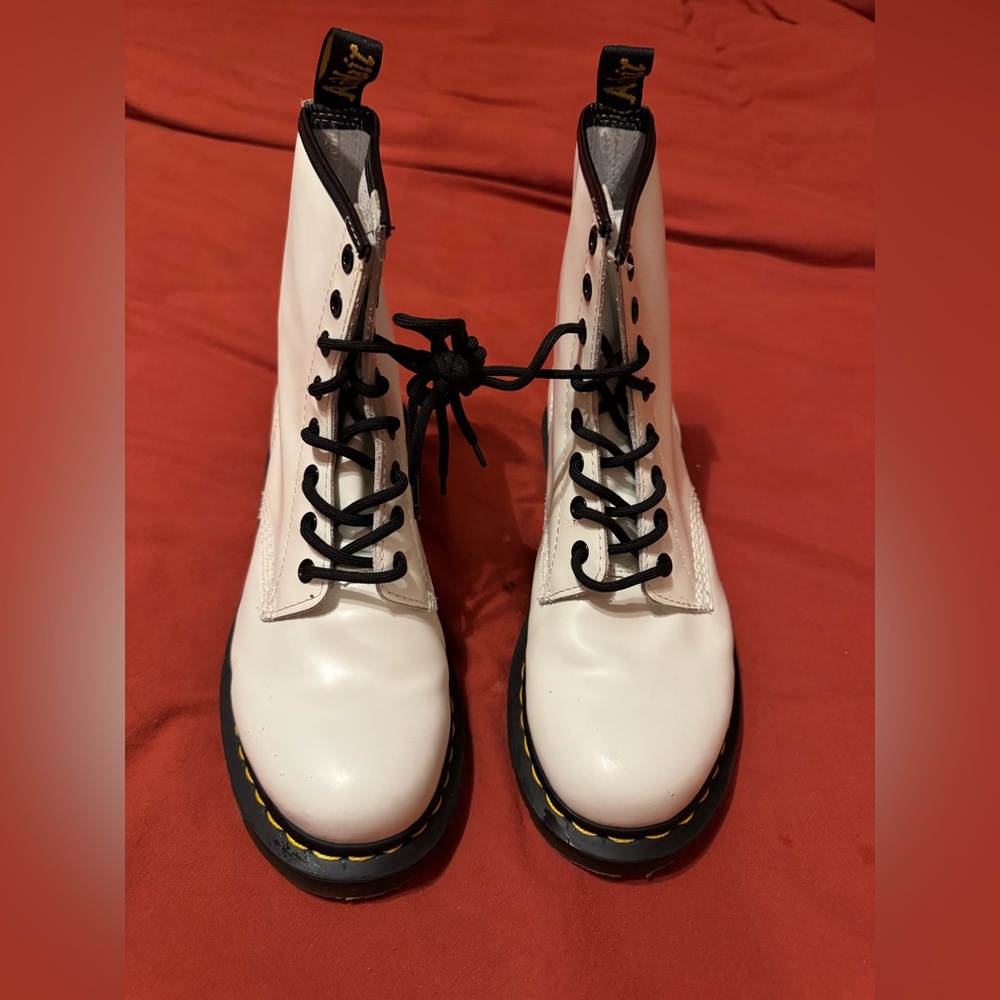Dr. Martens 1460 White Leather Boots